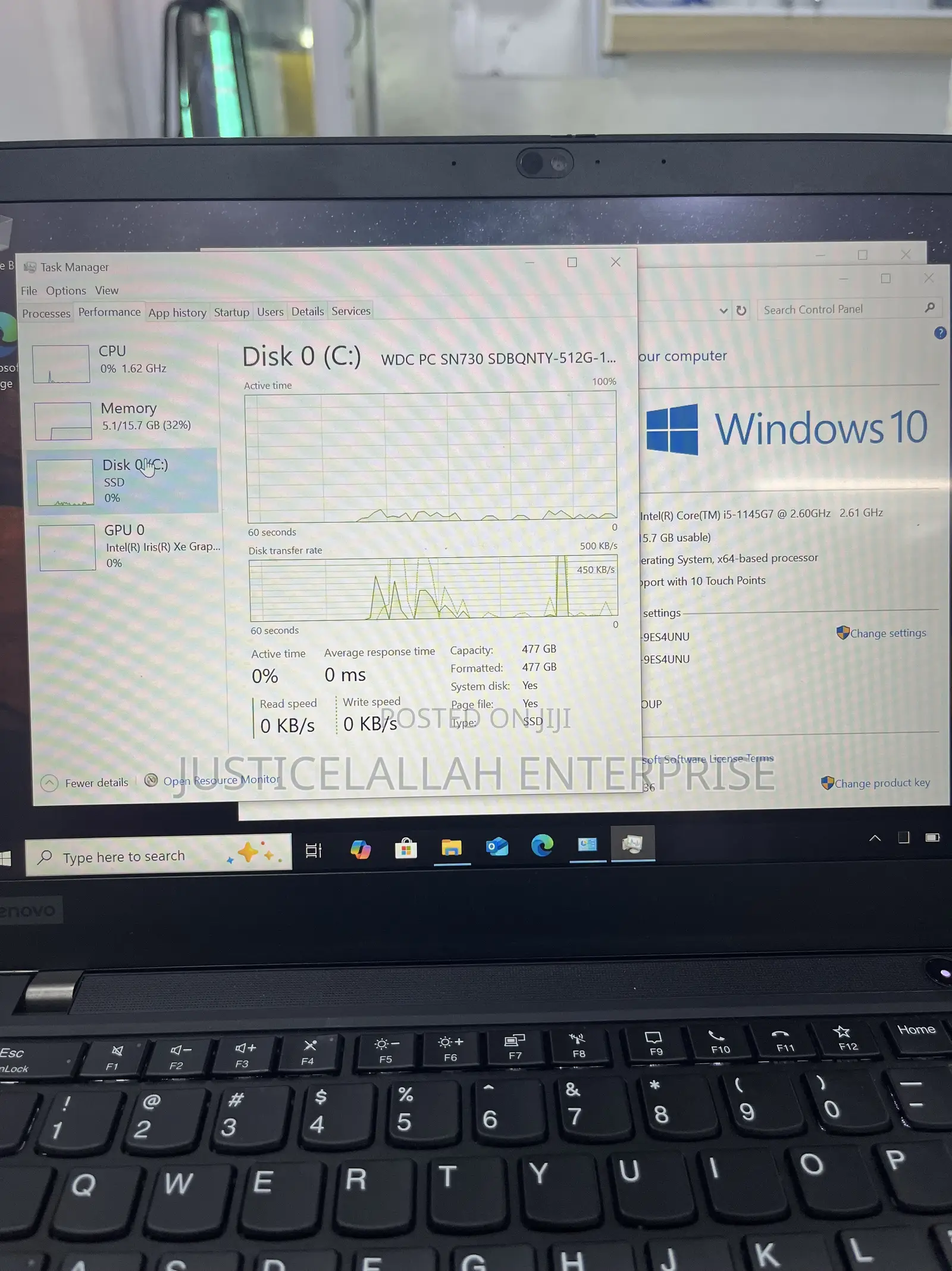 Laptop Lenovo ThinkPad T14 16GB Intel Core i5 SSD 512GB