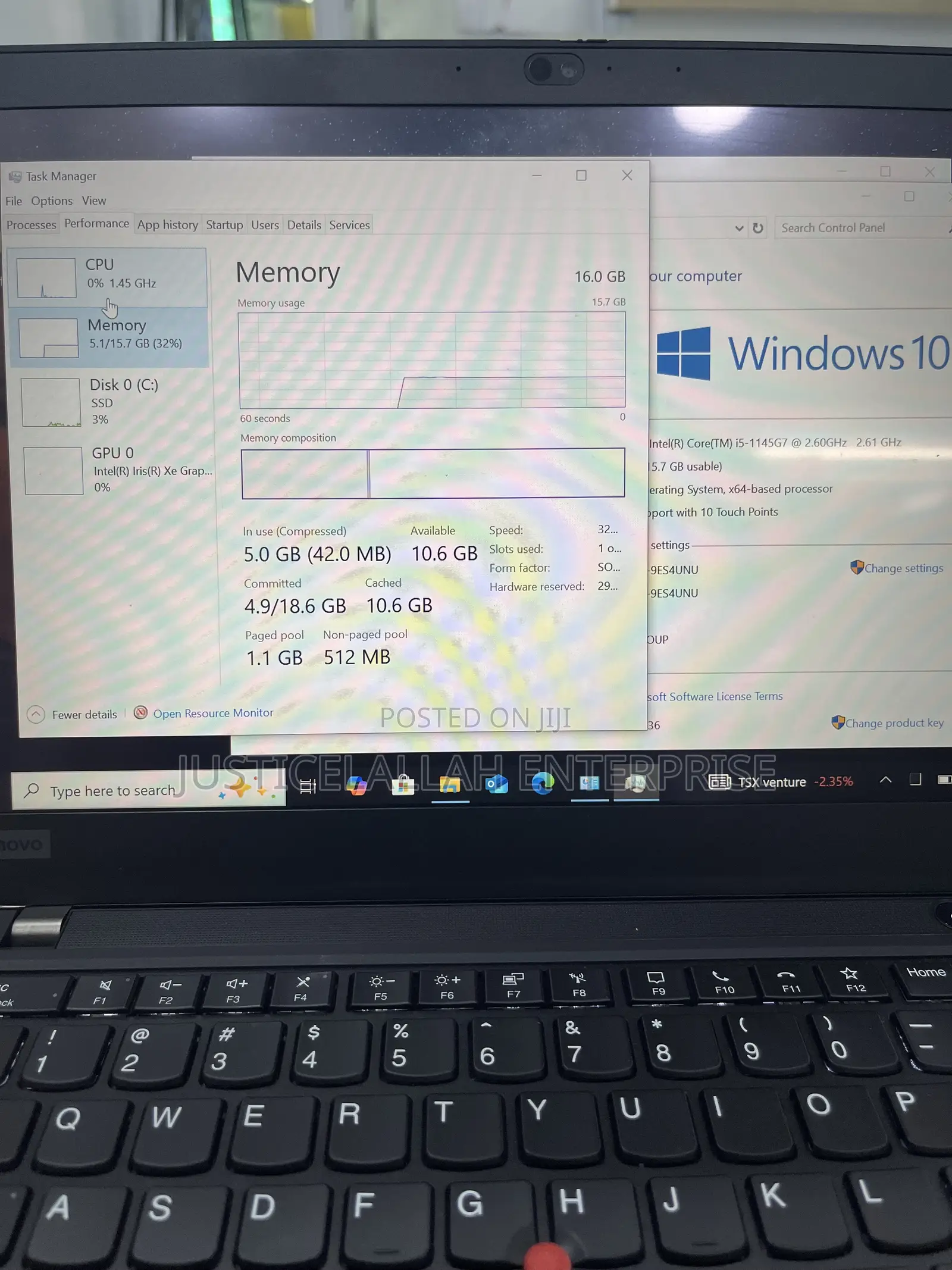 Laptop Lenovo ThinkPad T14 16GB Intel Core i5 SSD 512GB