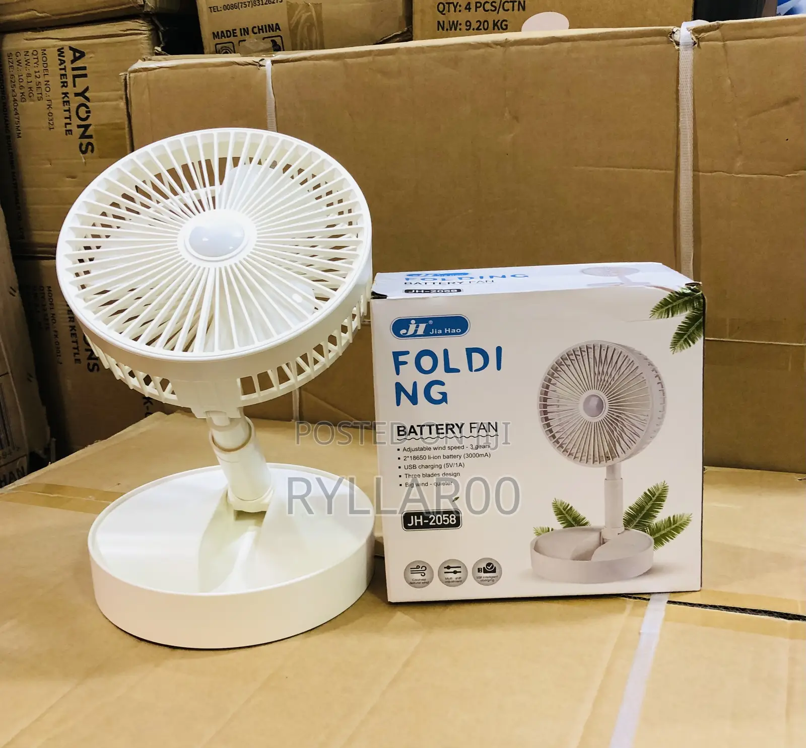 Rechargeable and Adjustable Fan
