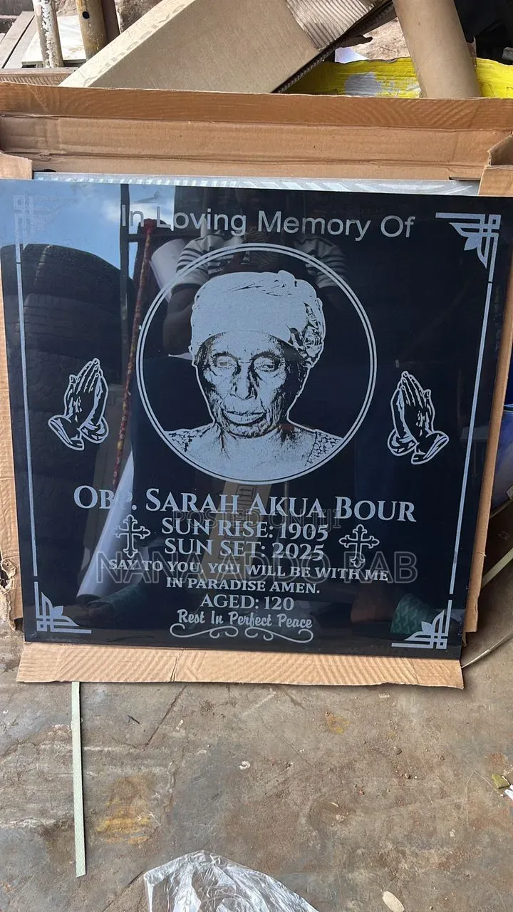 Memory With A Beautifully Engraved Tombstone Plaque.