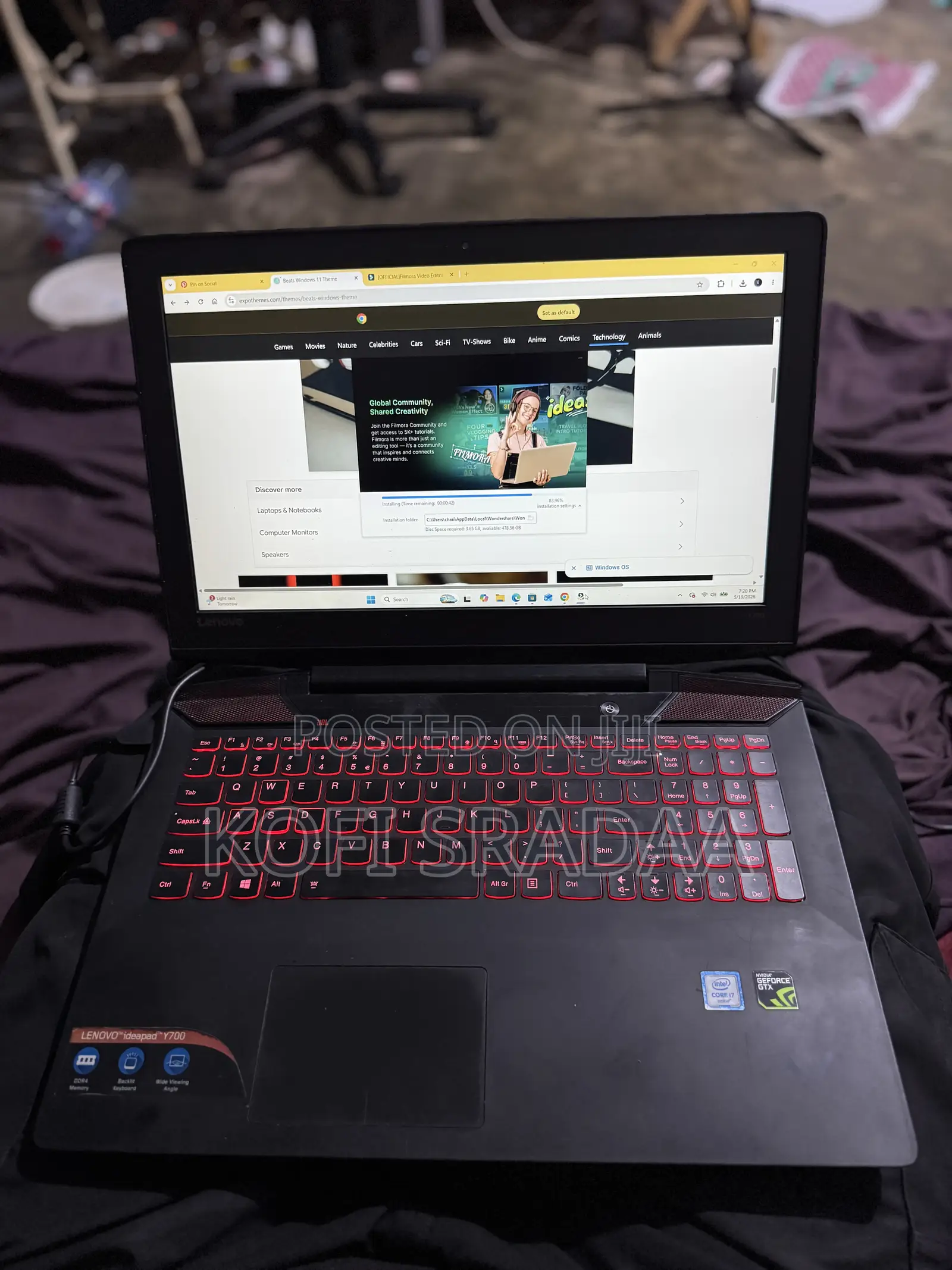 Laptop Lenovo IdeaPad Y730 16GB Intel Core i7 SSD 700GB