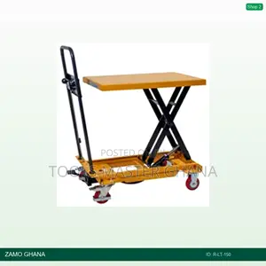 150kg Lifting Table Hydraulic 700x450x30mm 0.72m Yellow - R-Lt-150