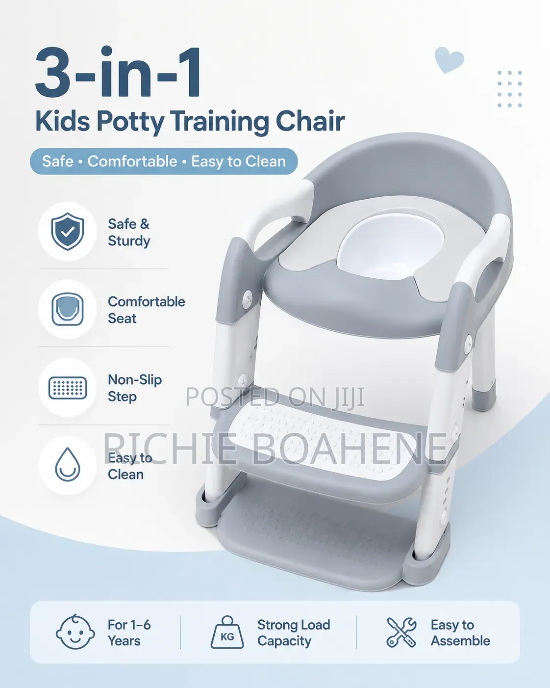 Toddlers Toilet Ladder Seat 3 in 1