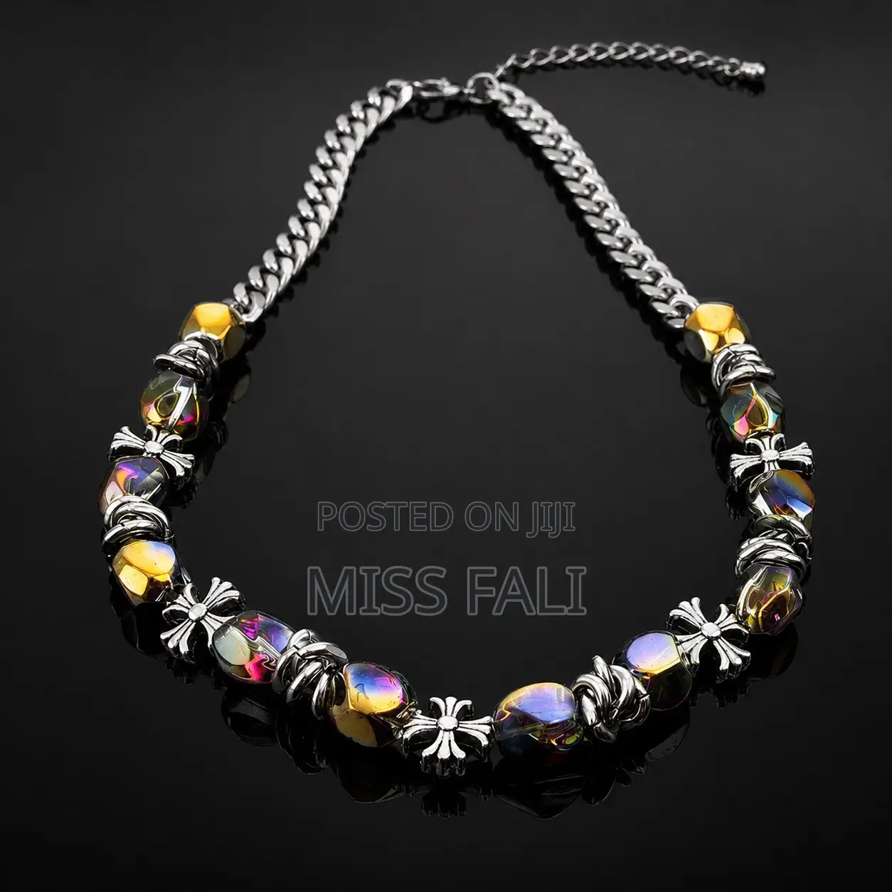 Obsidian Prism Necklace