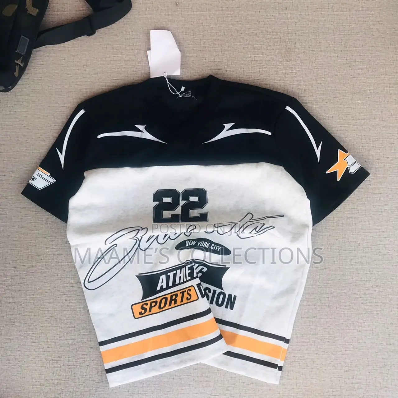 V-Neck Streetwear Jersey Shirt