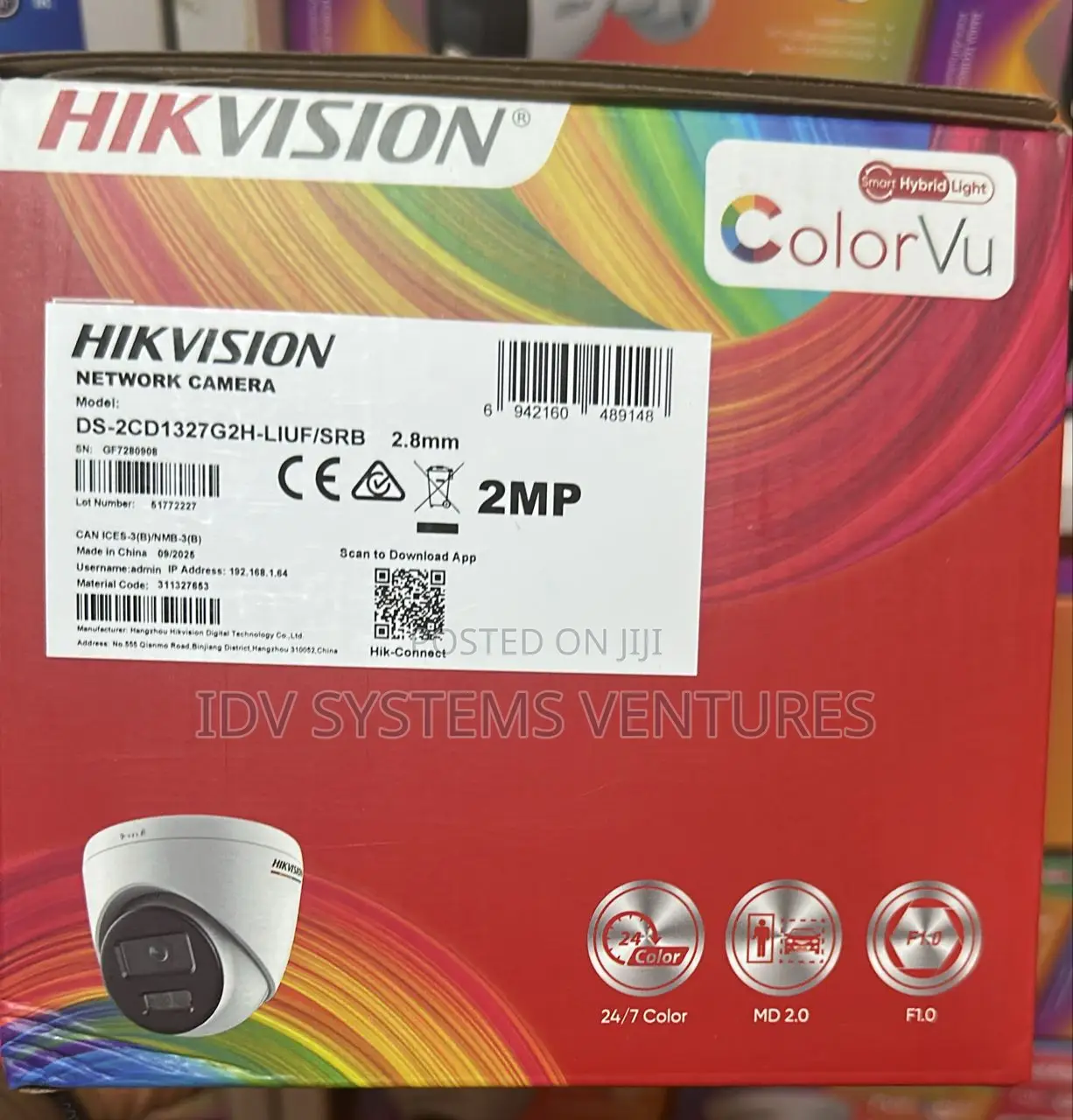Ds-2cd1327g2h-Liuf/S2 Mp Colorvu With Smart Hybrid Light Fixed Turret
