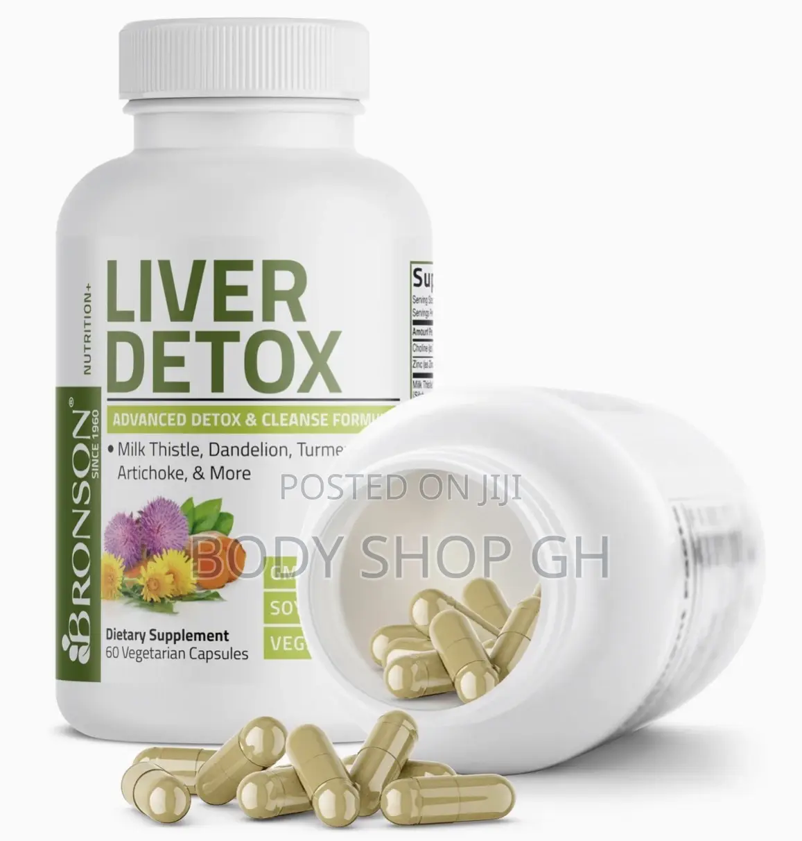 Liver Detox Formula - Milk Thistle, Dandelion, Turmeric, Artichoke
