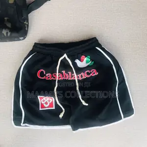 Casablanca Logo- Print Drawstring Shorts.