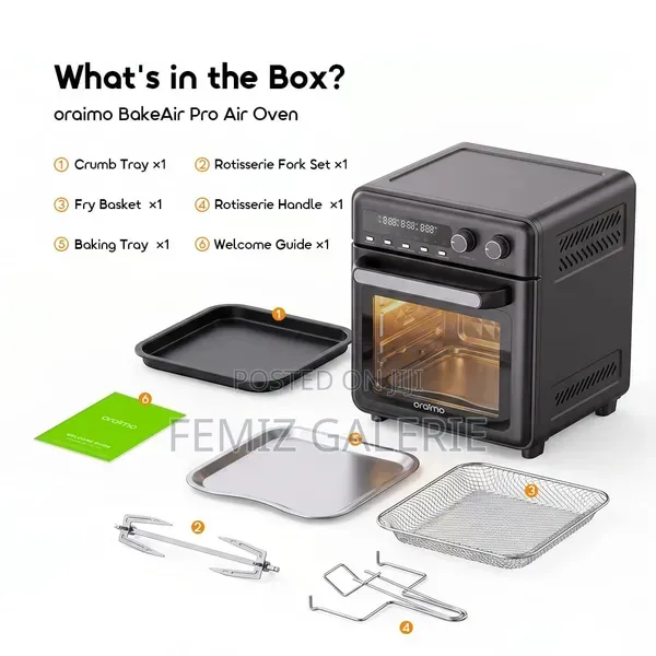 Oraimo Bakeair Pro 8in1 20l 230°C Large-Capacity Air Oven