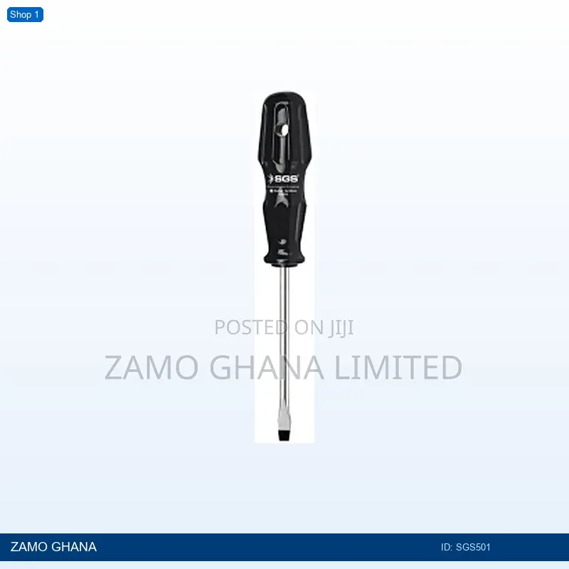 Screw Driver Slotted 3*80 Black Series - Sgs501