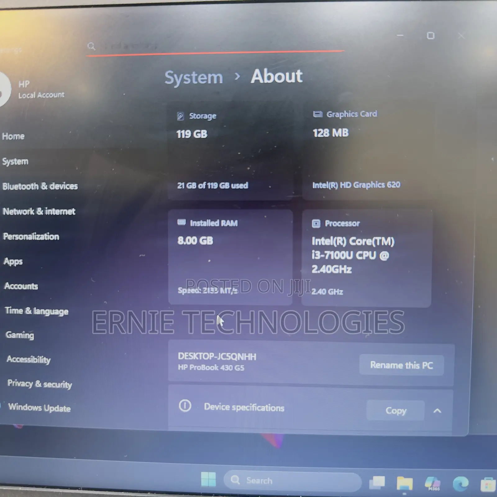 Laptop HP ProBook 430 G5 8GB Intel Core i3 SSD 128GB