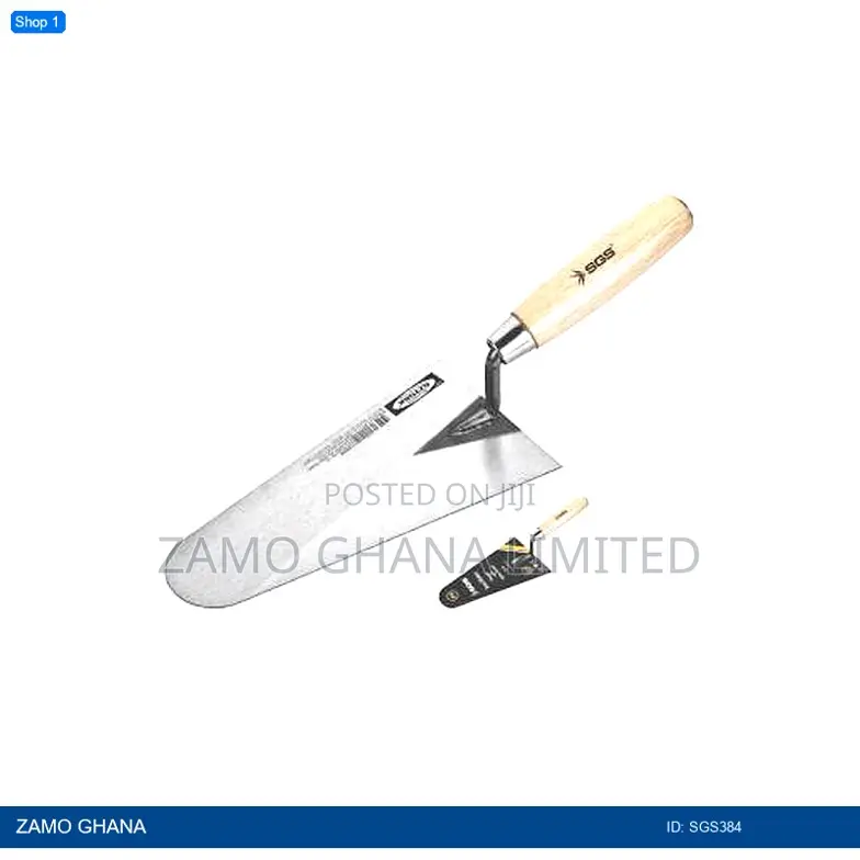 Plaster and Brick Trowel 220mm Wooden Handle - Sgs384