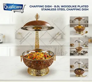 8.0l Woodlike Plated Stainless Steel Chaffing Dish