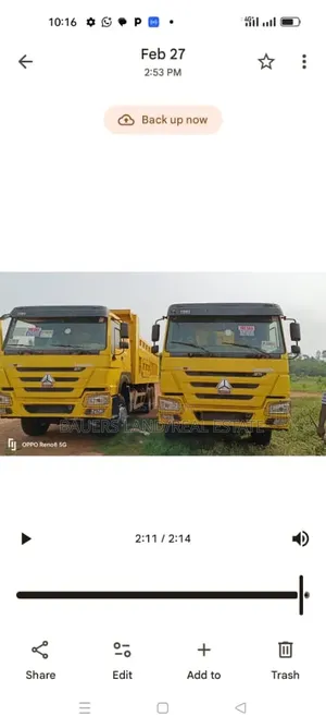 Foreign Used Howo Dump Truck.