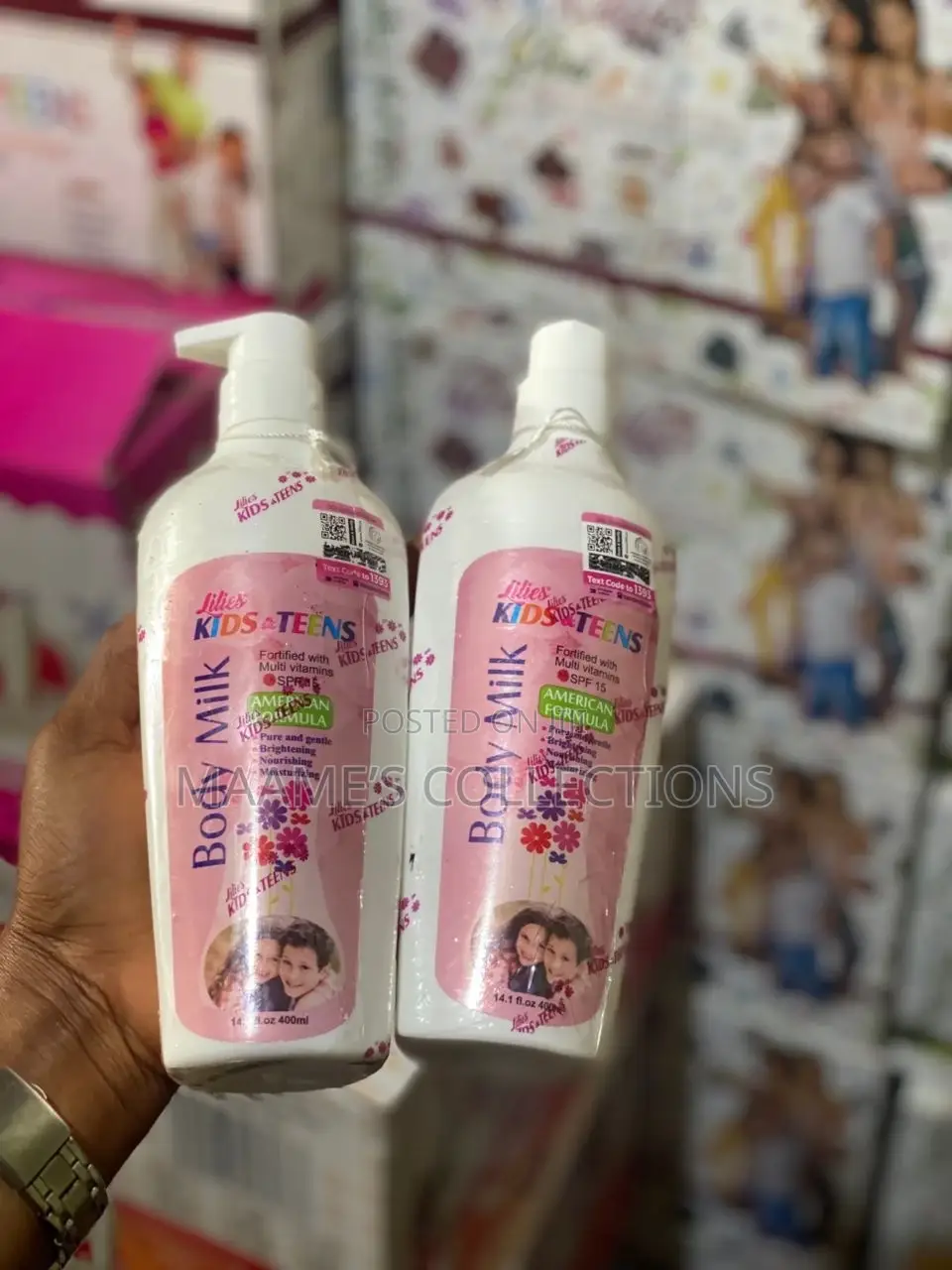 Lilies Kids Teens American Formula Body Milk With SPF 15.