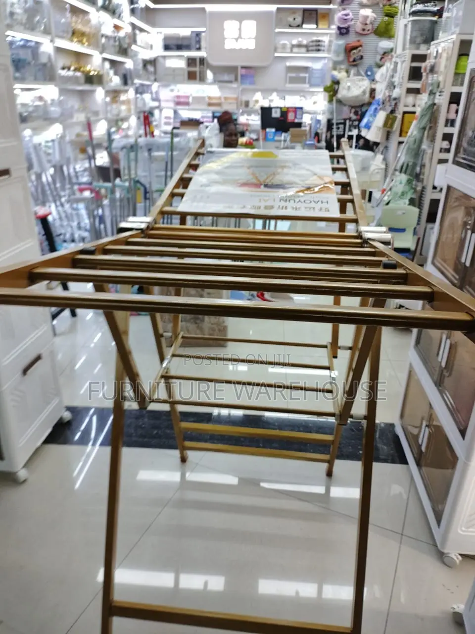 Foldable Gold Clothes Drying Rack