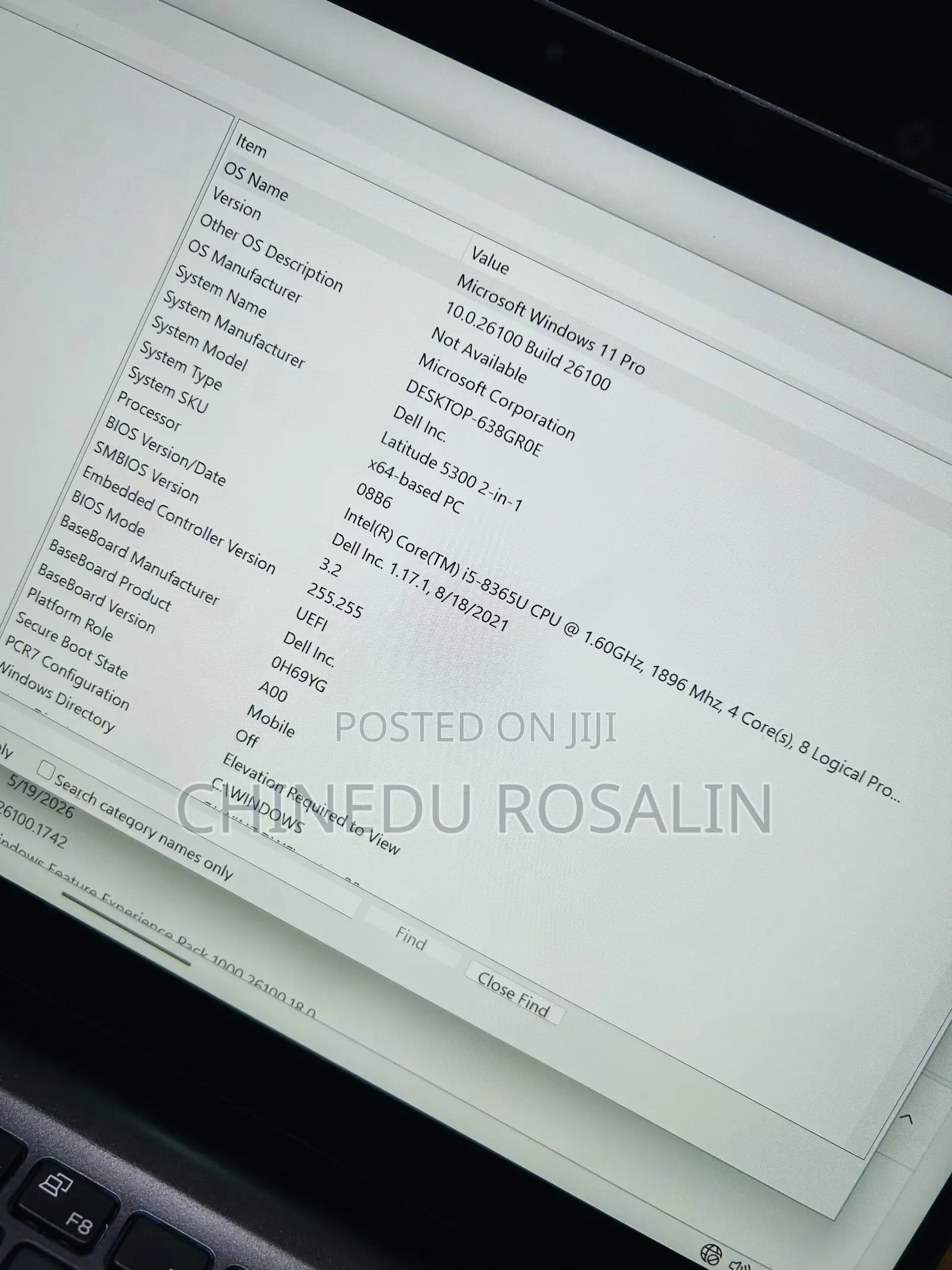 Laptop Dell Latitude 5300 8GB Intel Core i5 SSD 256GB