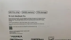 New Apple MacBook Pro 2026 M5 Pro 16-inch 24GB Apple M5 Pro SSD 1T