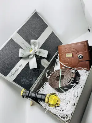 Luxury Men’S Gift Set – Watch, Belt, Wallet Gift Box