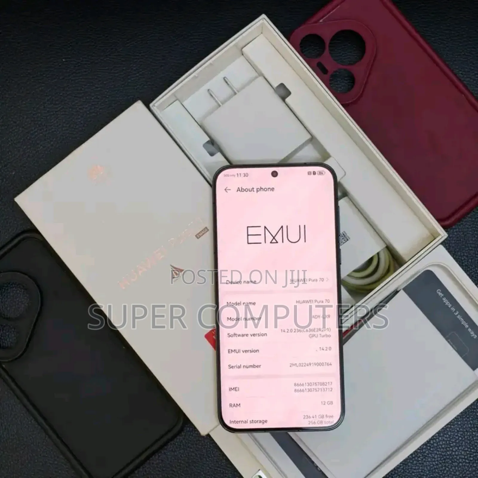 New Huawei Pura 70 256 GB Black