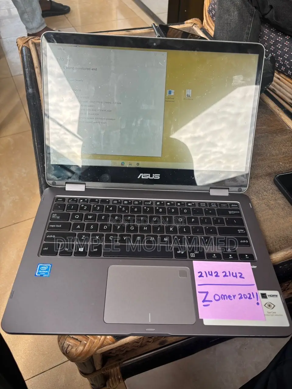 Laptop Asus VivoBook Flip 14 TP401NA 4GB Intel Celeron SSD 128GB