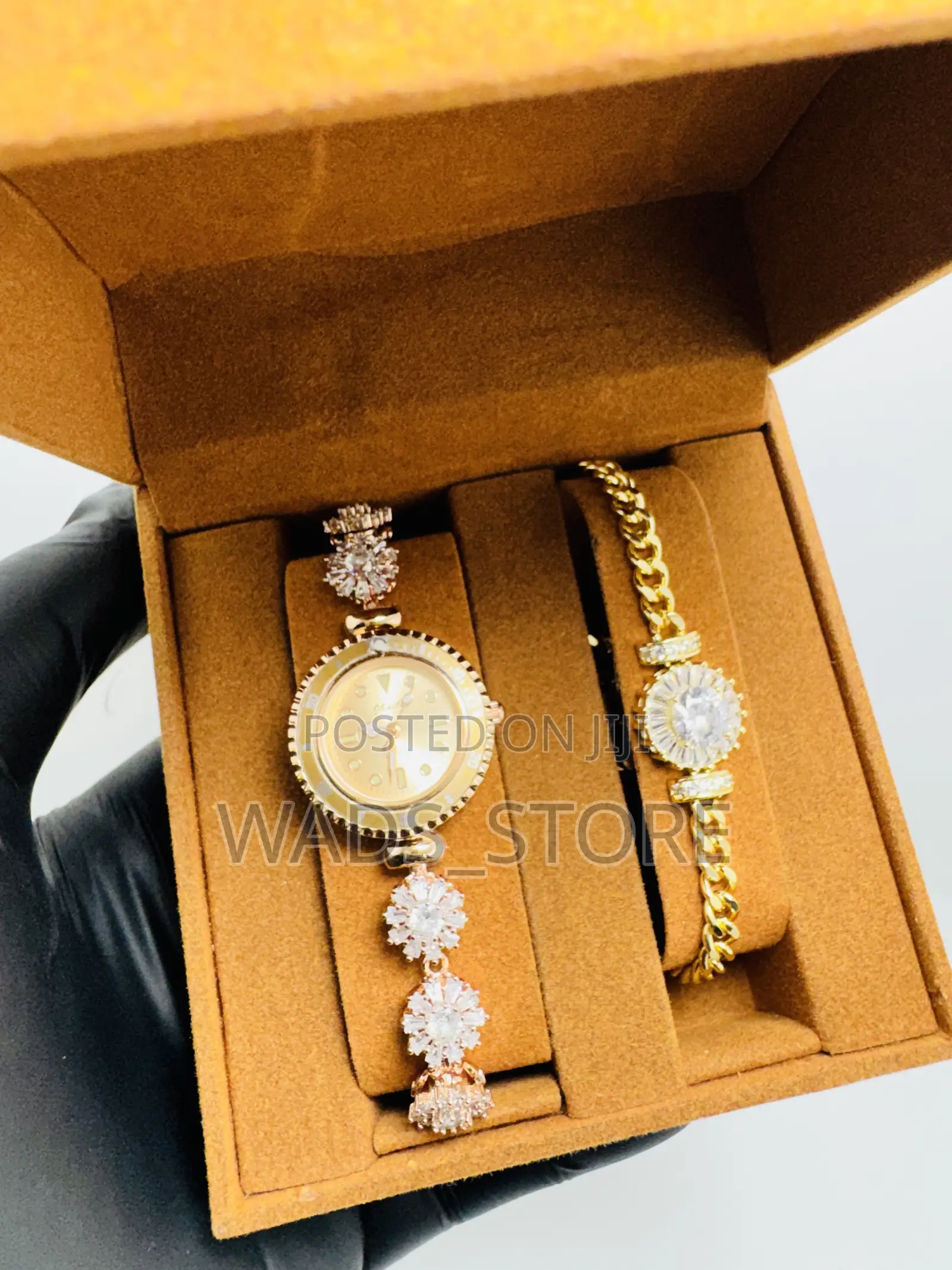 Luxury Ladies Watch Bracelet Gift Set – Gold Edition