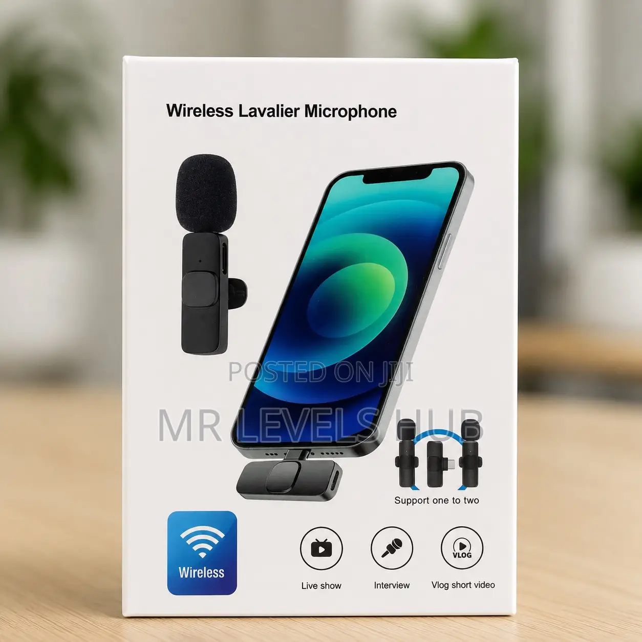 Wireless Lavalier Microphone for Vlog, Interview, Live Recording