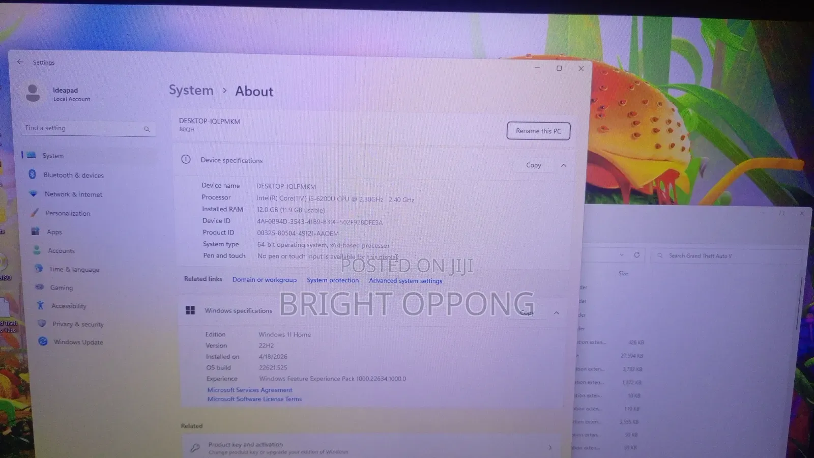 Laptop Lenovo Ideapad 3 12GB Intel Core i5 SSD 256GB