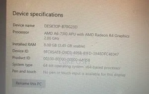 Laptop HP Pavilion 15 8GB AMD A6 HDD+SSD 256GB