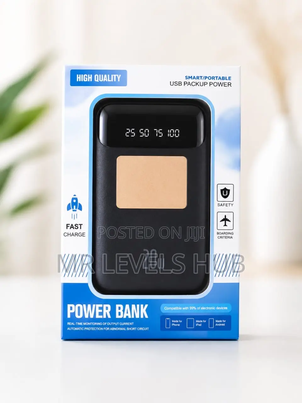 20w Fast Charging Power Bank – Portable Usb Backup Battery Pack