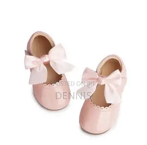 Baby Girls Shoes Cute Bow Patent Leather Princess Shoes - Pink