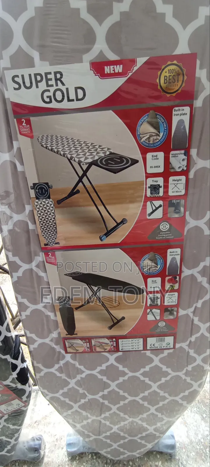 Super Gold Foldable Extra Large Ironing Boards From Turkey