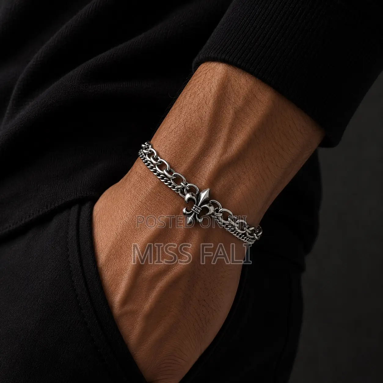 Silver Gothic Men’S Chain Bracelets