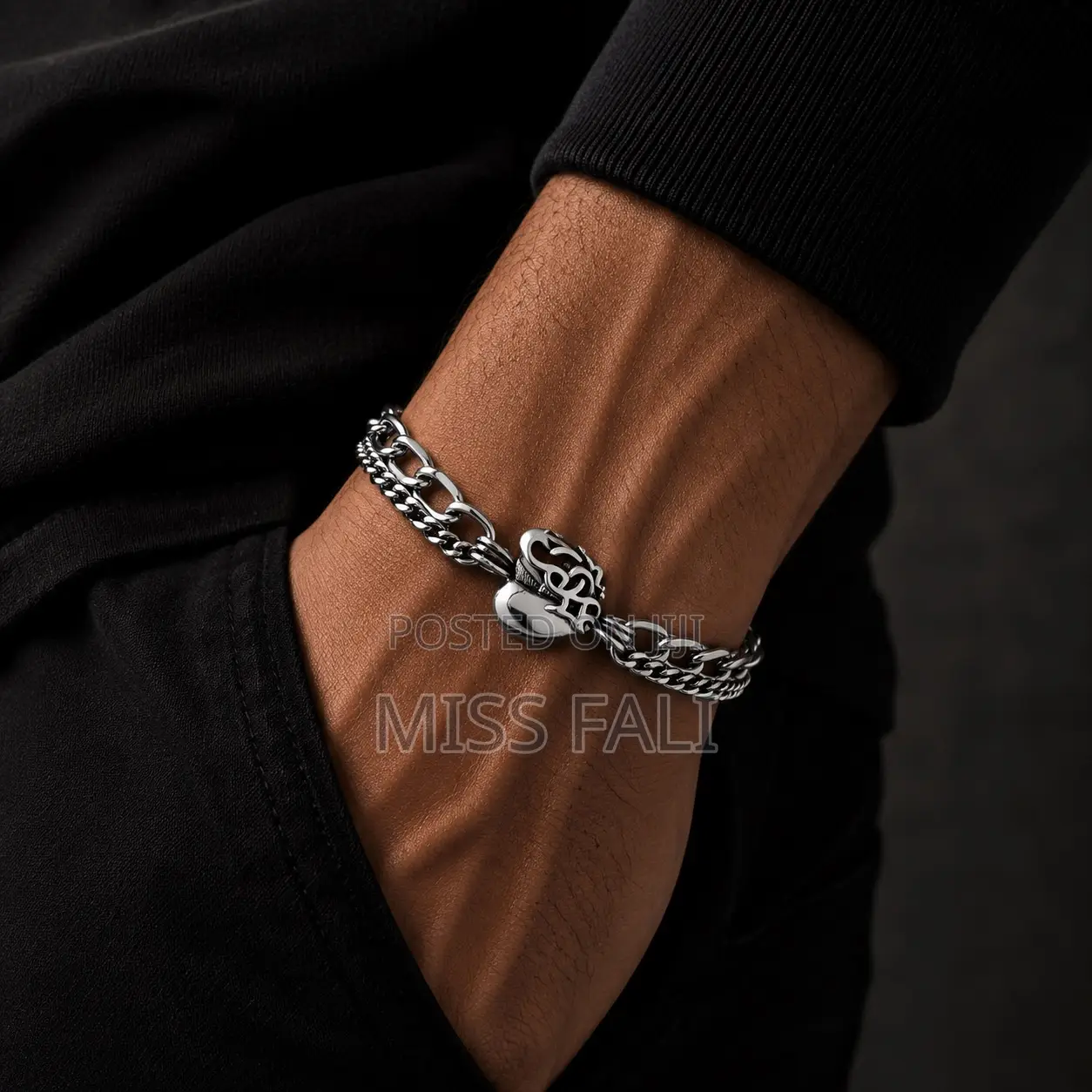 Silver Gothic Men’S Chain Bracelets