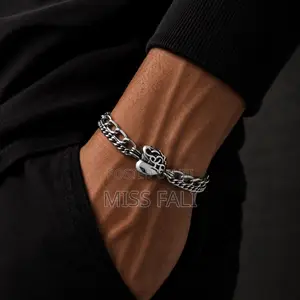 Silver Gothic Men’S Chain Bracelets