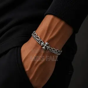 Silver Gothic Men’S Chain Bracelets