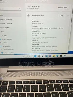New Laptop HP EliteBook 840 G6 8GB Intel Core i5 SSD 256GB