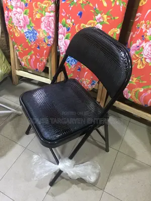 Black Padded Folding Chair