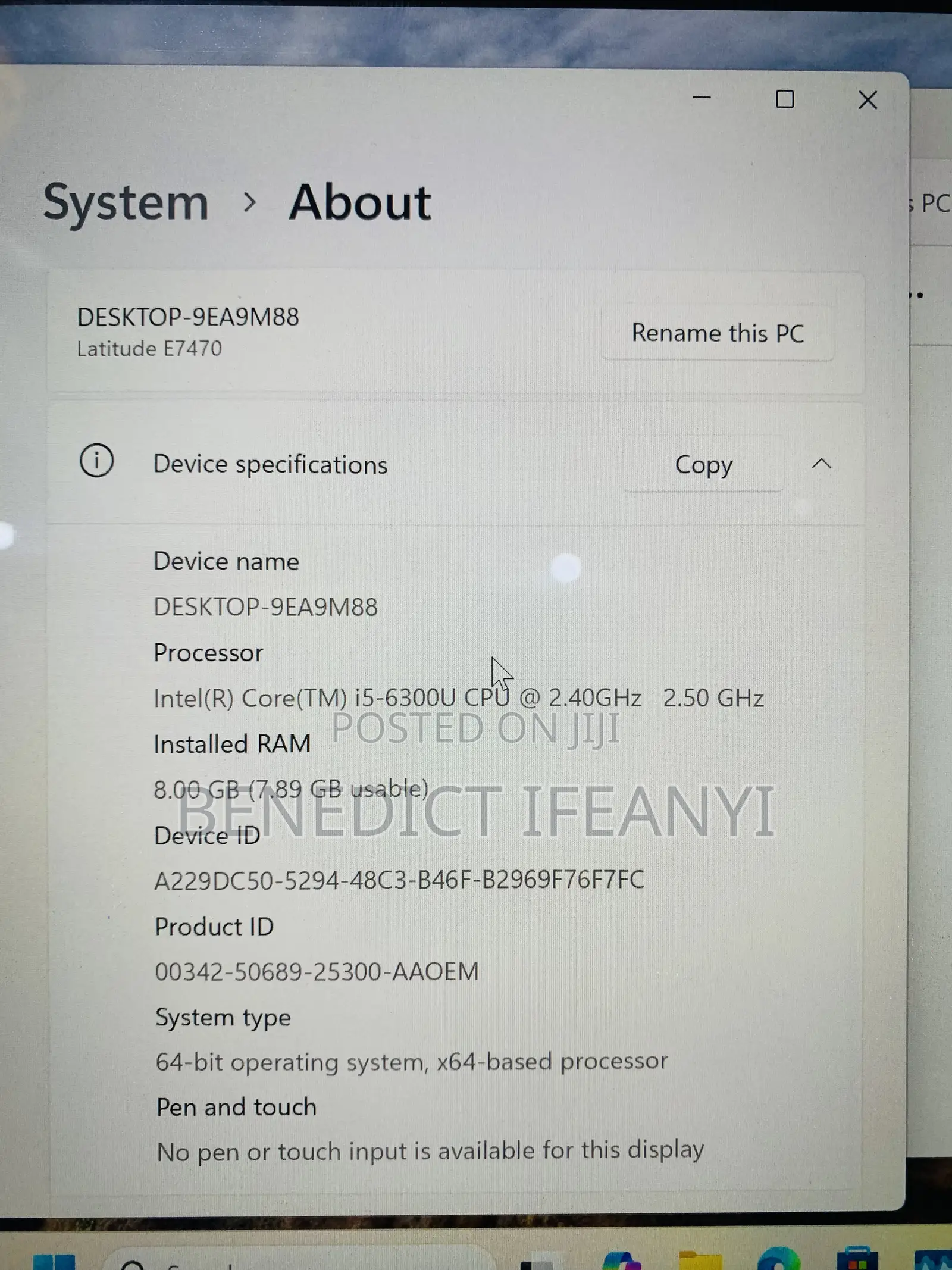 Laptop Dell Latitude E7470 8GB Intel Core i5 SSD 256GB