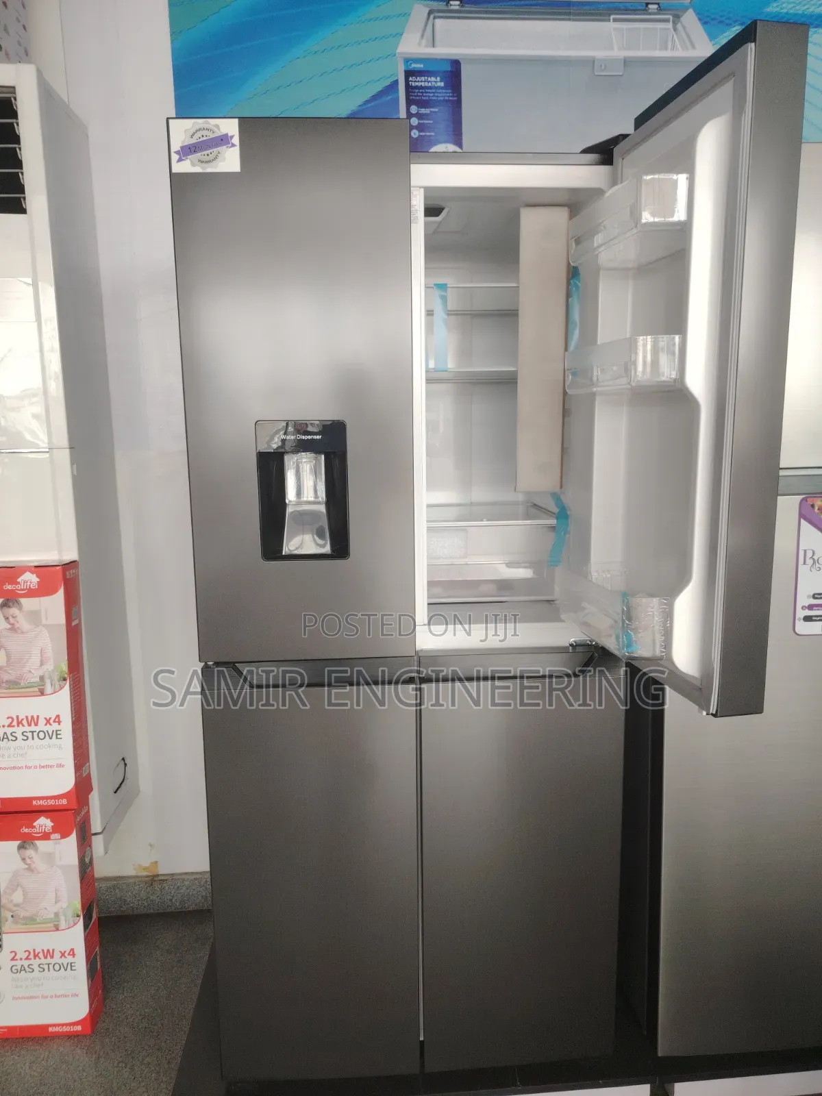 Roch 401l 4-Door No-Frost Fridge - Premium Matte Grey