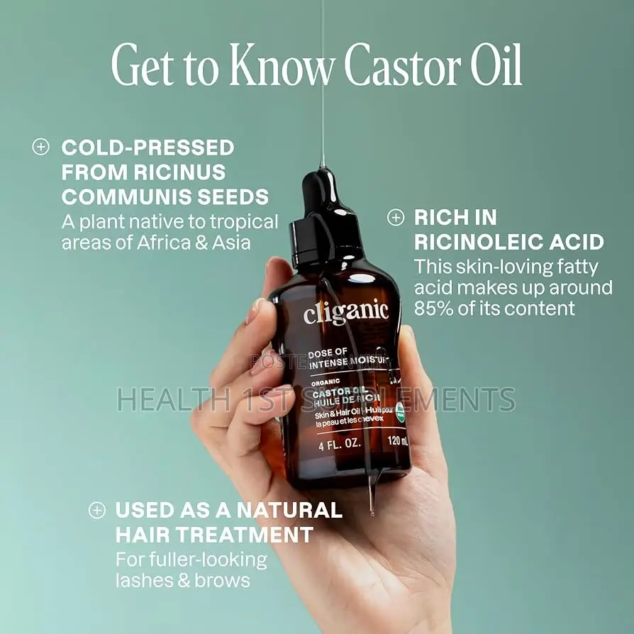 Cliganic, Organic Castor Oil, Hexane Free, Lash Brow Set, 120 Ml