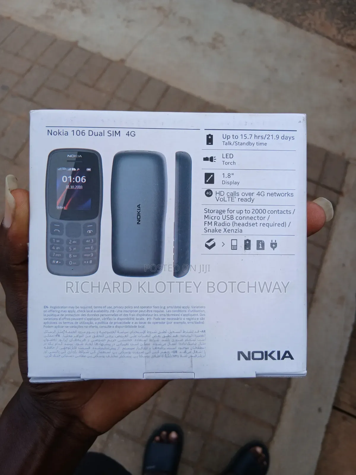 New Nokia 106 Black