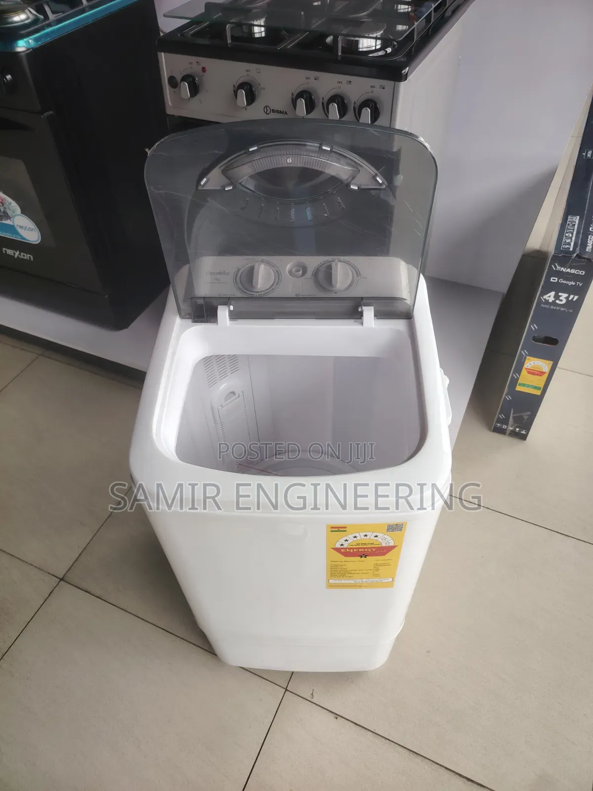 Decakila Kedm004w 7kg Semi-Automatic Single Tub Washing Machine