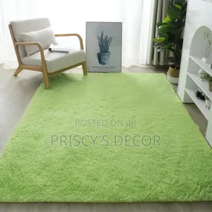 Beautiful Green Fluffy Carpet