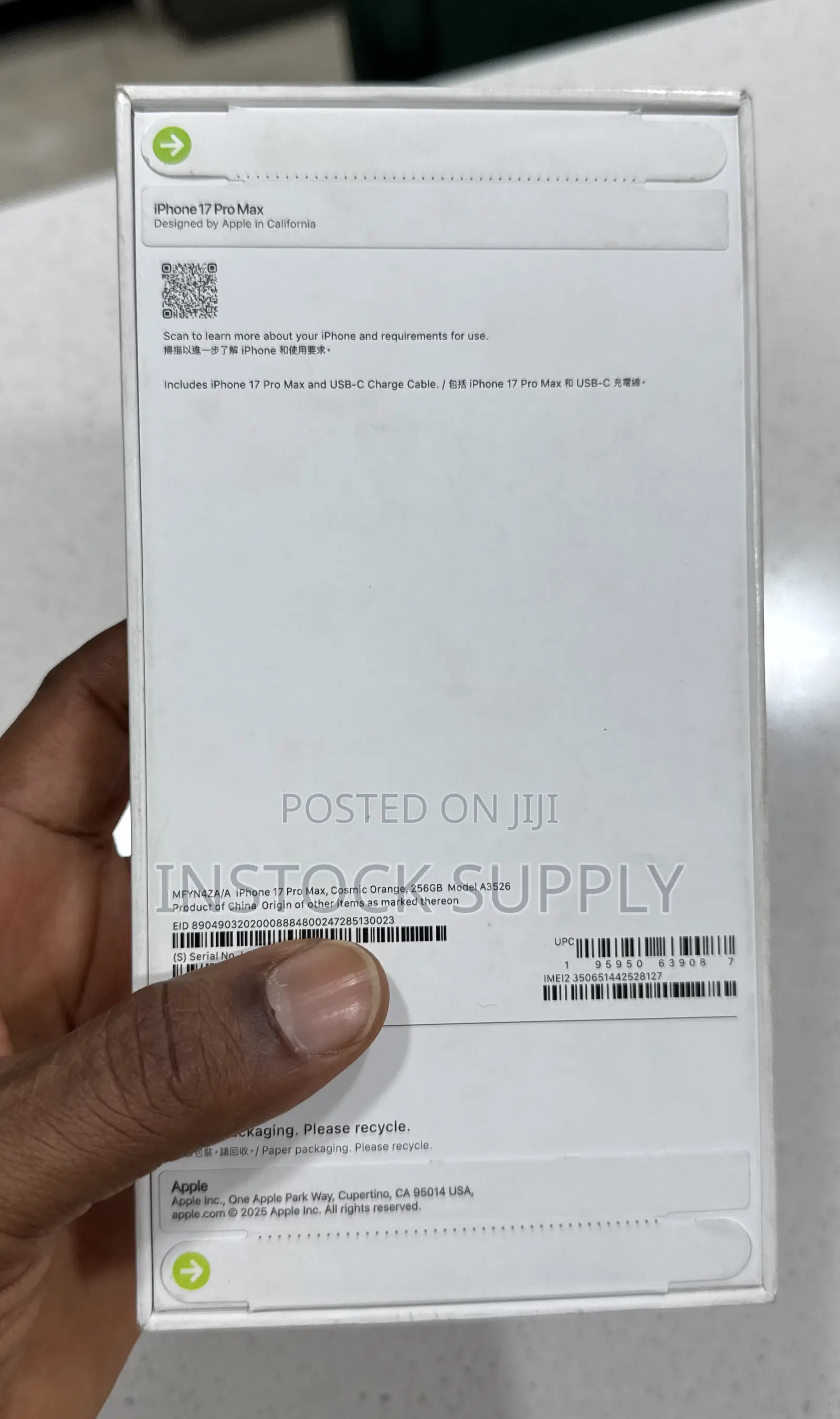 New Apple iPhone 17 Pro Max 256 GB Orange