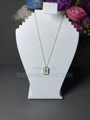 White Square Jade Necklace