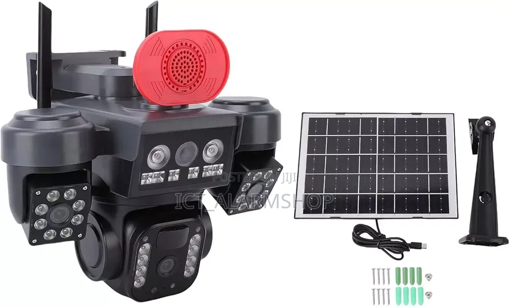 4g Solar Home Security Camera – Ai-Powered, 4-Lens Surveillance