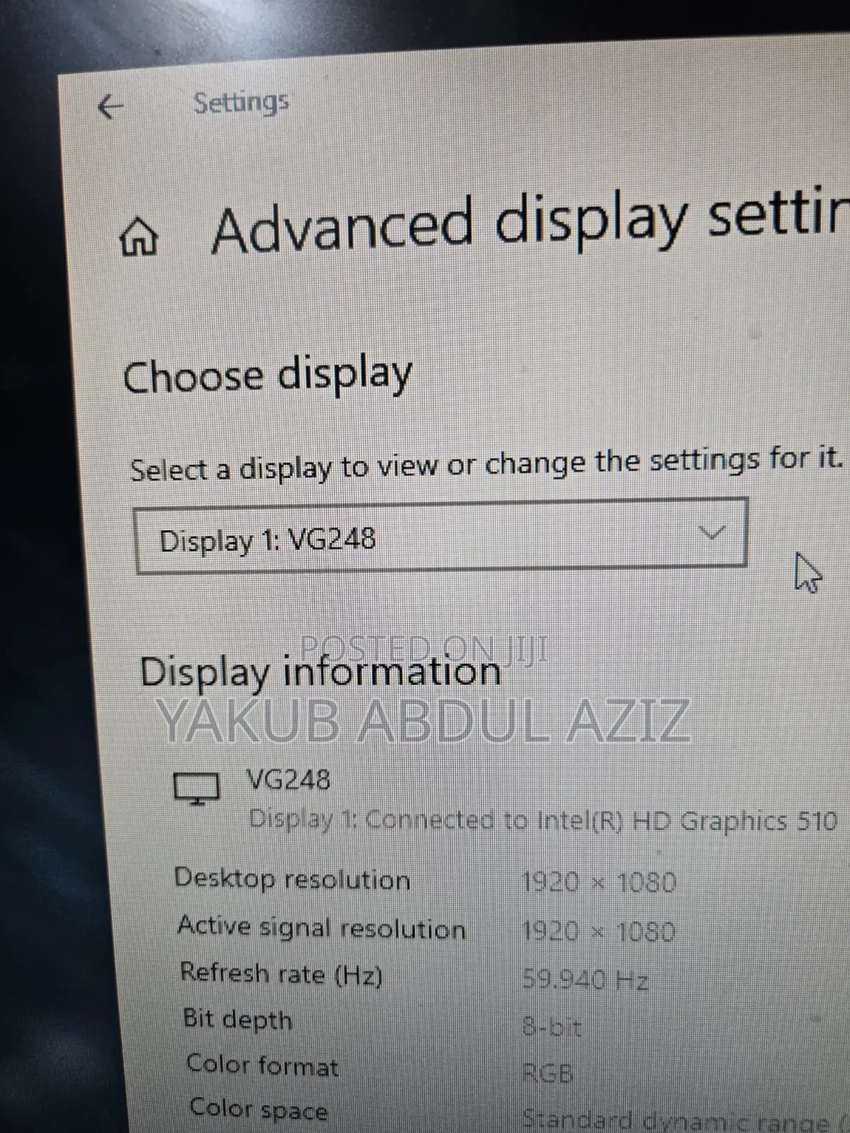 Gaming Monitor 24 Inches 1080p 144hz