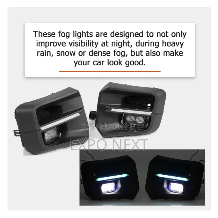 Led Fog Light Lamps Kit Cover 2016-2023 Toyota Tacoma TRD-Pro Style