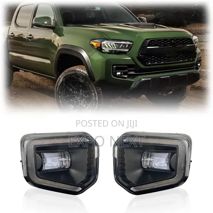 Led Fog Light Lamps Kit Cover 2016-2023 Toyota Tacoma TRD-Pro Style